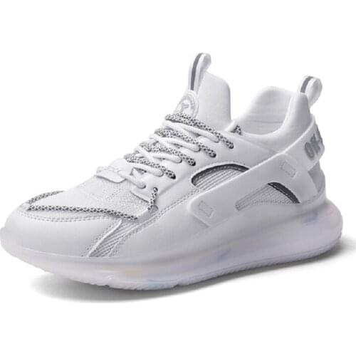 Trend Reflective Casaul Shoes Men Breathable Mesh Sneakers Air Cushion Trainers Man Athletic Sports Jogging Shoes High Quality