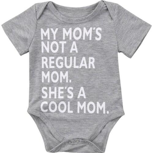 Cute 0-18M Newborn Baby Clothes Letter Print Girls Boys Body Baby Romper Cotton Casual Jumpsuit Playsuit Summer Outfits