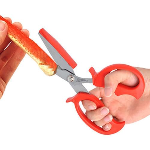 Multi-function Lobster Cracker Shrimp Crab Seafood Scissor Stainless Steel Kitchen Gadget Crayfish Shear Snip Shell Prawn Peeler