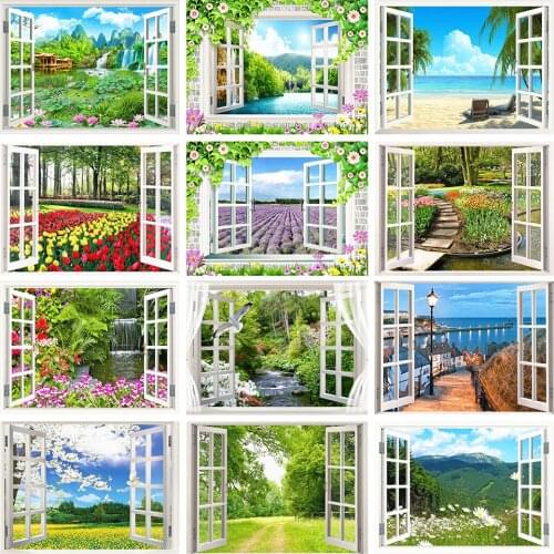 5D DIY Diamond Painting Landscape Rhinestone Mosaic Art Picture Kit Full Square/Round Diamond Embroidery Home Decoration Gift