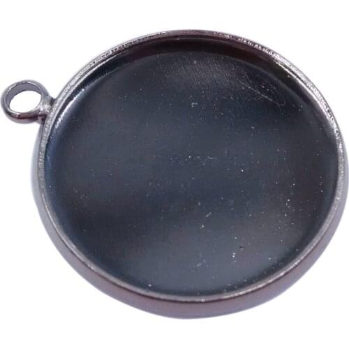 Gun Metal 1000piece 10mm 12mm 14mm 16mm 18mm 20mm 25mm Round Bezel Cabochon Setting Charm Pendant Blanks Pendant Trays PT17