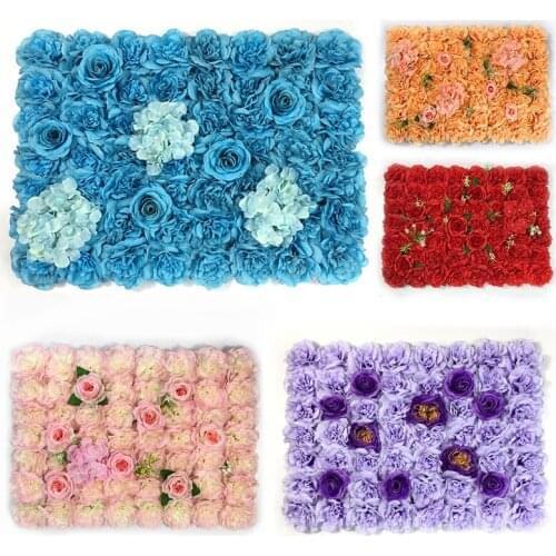 Exellent colorful Artificial rose with Dalia flower wall wedding decoration flower backdrop Party Prop 10pcs