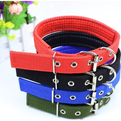 Adjustable Nylon Strap Dog Collar for Small Large Dogs Puppy Pet Accessories Leather Collar for Dogs Golden Retriever Husky Neck
