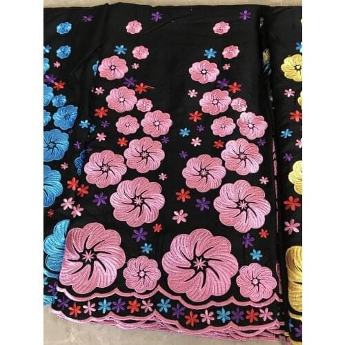 Swiss voile lace in switzerland high quality 2018 tissu broderie africain suisse black lace fabric stone dubai fabric 7yard/lot