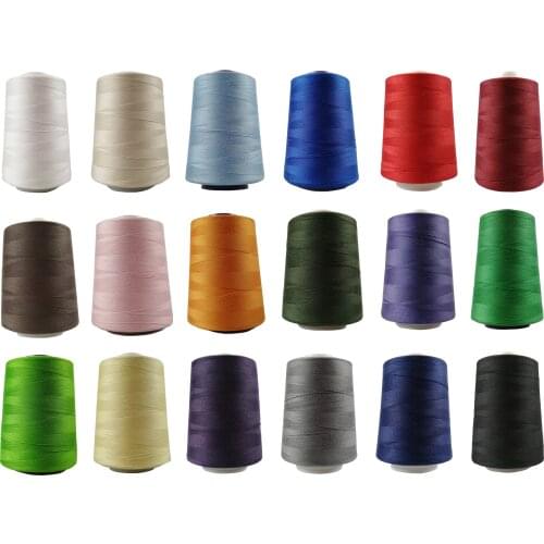Sewing Thread 40S/3 3 Strands 3000 Yards Stronger Than Normal Sewing Thread 18 Colors For Sewing Machine,Hand Sewing,Overlock