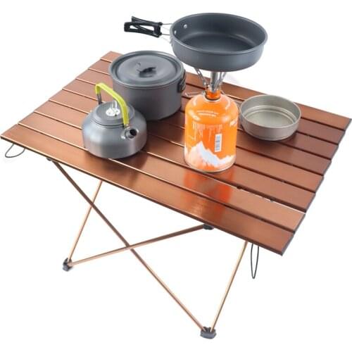 Camping Tables with Aluminum Table Top Ultralight Camp Table with Carry Bag for Indoor