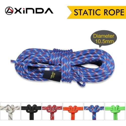 XINDA Camping Rock Climbing Rope 10.5mm Static Rope diameter High Strength Lanyard Safety Climbing Equipment Surviva