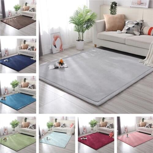Japanese 2cm thick children baby crawling anti-slip rug coral fleece tatami living room bedroom children large carpet customized