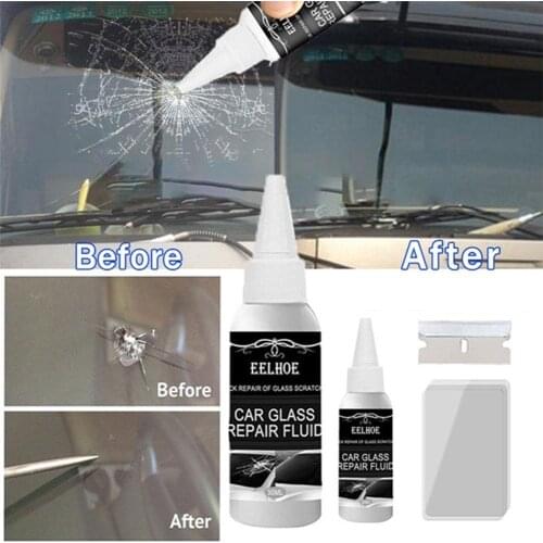 New Car Windshield Repair Fluid DIY Car Filler Sealant Repair Crack Agent Tool Crack Scratch Repair 30ML Chip Car Curing Glass