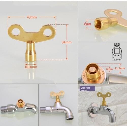 2pcs Radiator Keys Plumbing Bleeding Key Water Tap Handles For Air Valve Tube Adapter Home Kitchen Bathroom Faucet Accessories