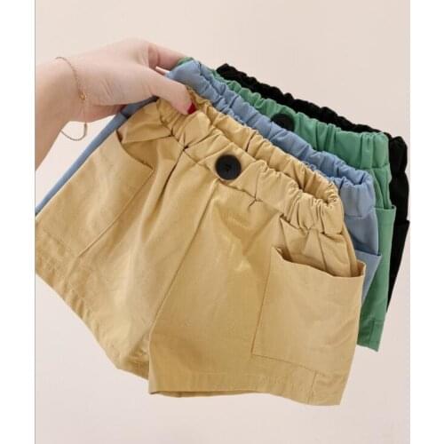 2021 New Arrival Girls Shorts Spring cotton Linen Fashion Girls Shorts 1-6 Years QI24