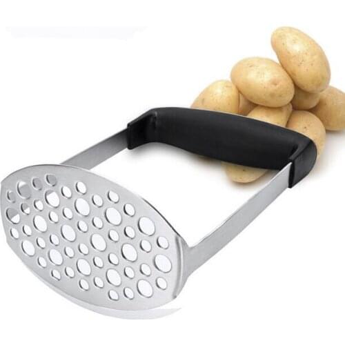 20pcs Potato Masher Stainless Steel Smooth Mashed Potatoes Sweet Potato Making Tools Fruit Vegetable Kitchen Tool