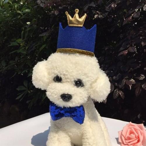 Pets Dogs Cats Accessories Birthday Party Cap Princess Crown Hat Bowknot Headwear Puppy Kitten Party Costume Headwear