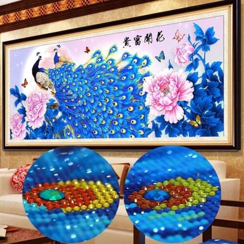 New special shape diamond painting Peacock animal character floral modern pattern DIY 5D Full drill cross stitch kit crystal art