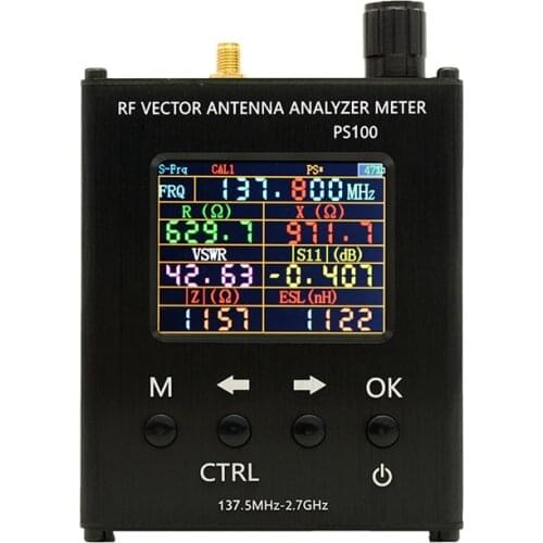 Free shipping PS100/PS200 N1201SA+ 35MHz - 2.7GHz UV RF Antenna Analyzer SWR Meter Tester with Aluminum Alloy Shell