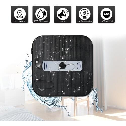 Wireless Plug-in Doorbell Chime With LED Compatible with Visual Doorbell with WiFi Wireless Doorbell App Voice Tips Waterproof