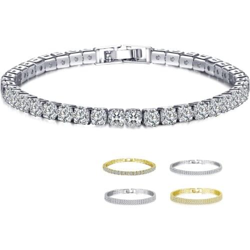 Icnway 19cm One Row Two Rows Three Rows Full of Zircon Fashion Ladies Bracelet