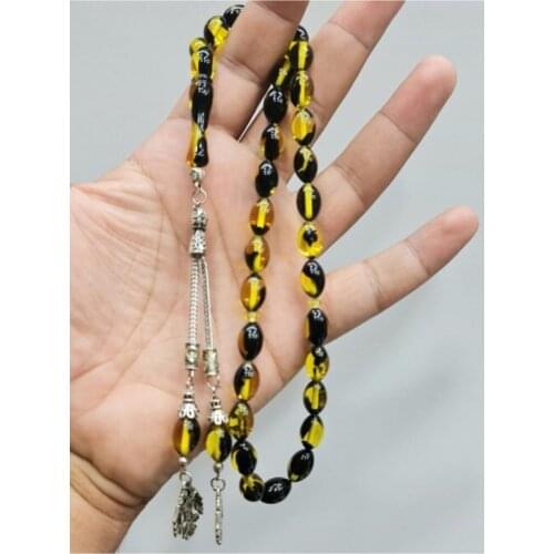 Islamic Tasbih Muslim Rosary Beads 33 Prayer Rosary For Men Bracelet For Men Accessory amber oltu amber stone Handmade Turkey