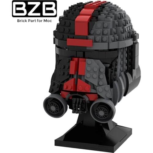 MOC Bounty Hunter Helmet Building Blocks Model Space War Movie Series Home Decoration DIY Brain Game Kids Toy Children Best Gift