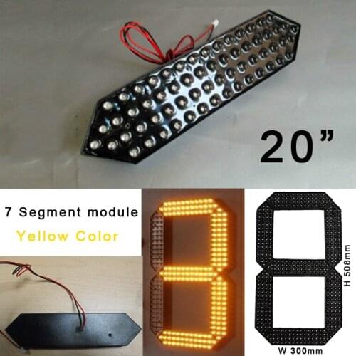 20" Yellow Color Digita Numbers Module,outdoor Led Gas Price7 Segment Of The Modules,high Brightness Led Chip,led Billboard