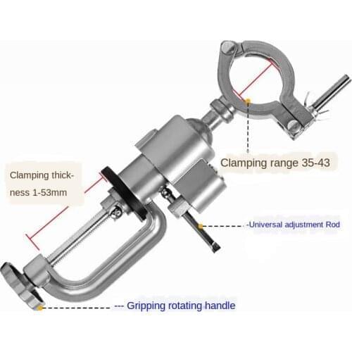 360 Degree Rotating Table Vise Multifunctional Aluminium Alloy Swivel Bench Vise Clamp Electric Drill Stand Rotating Tools