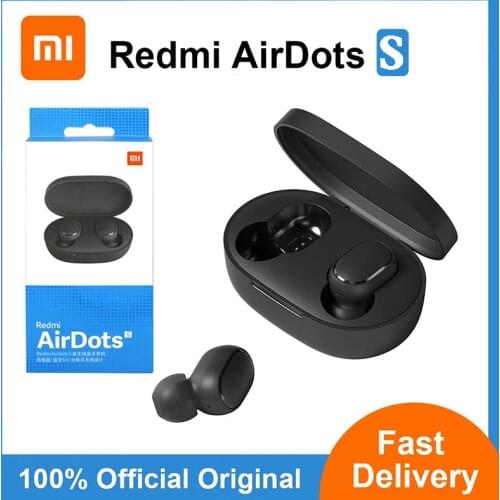 Xiaomi Redmi Airdots S Earbuds Original Mi Tws Wireless Earphone Bluetooth Ai Control Gaming Headset With Mic Noise Reduction