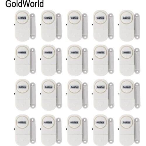 Small Independent Alarm Sensors Home/House/Shop/Office Magnetic Security Alarm Door/Window Magnetic Burglar Alarm 20pcs