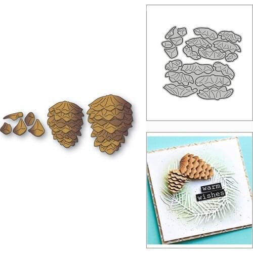 New Layered Trio Pine Cones 2020 Metal Cutting Dies for DIY Scrapbooking and Card Making Decorative Embossing Craft No Stamps