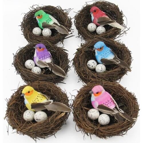 Popular 2021 Handmade 12cm Vintage Decoration Prop Bird Nest Bird Cage Creative for Optical Store Display Photography Props