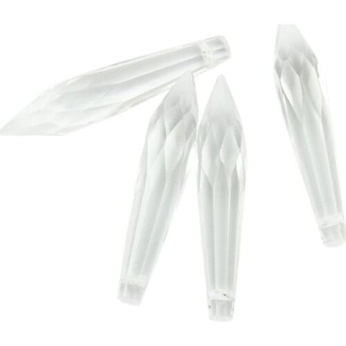 Clear Crystal Icicle Prism U Drop Part Pendant 50mm 40pcs/63mm 60pcs/100mm 40pcs