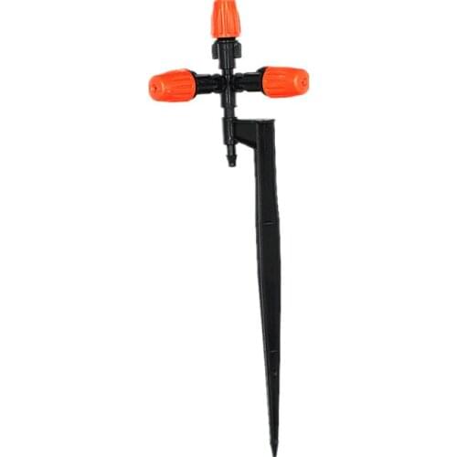 10PCS 20cm Stake With 5-Way Adjustable Mistiner Nozzle Watering Sprinkler For Garden Irrigation Fittings