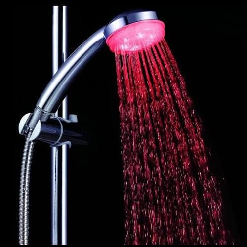 Color Light Fast Conversion Modern Chrome Fixed Head Suitable for Bathroom Easy Installation