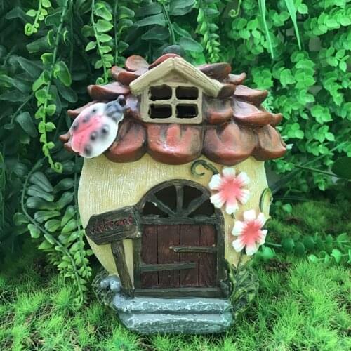 Handmade Resin Solar Garden Statue Lawn Abstract Art Sculpture Figurine