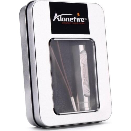ALONEFIRE S106 Penlight Stainless Steel Mini XML Cree Led Flashlight Torch High Power Latern