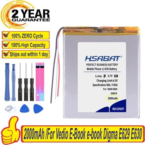 Top Brand 100% New 306573 Battery for Vedio E-Book e-book Digma E629 E630 BOYUE C61 battery gmini t6lhd lite 306575 Batteries