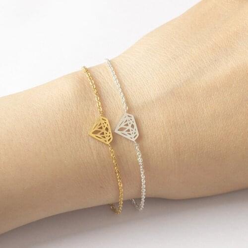 GORGEOUS TALE Gold Silver Color Chain Dainty Delicate Crystal Charms Bracelet For Women Friendship Girls Children Kids Jewelry