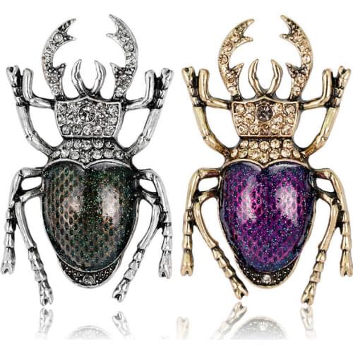 Insect Scarab Brooch Pins DIY Badge Creative Gift Jewelry For Women Girls Kids Coat Jackets Badge Backpack Shirt Lapel Pin