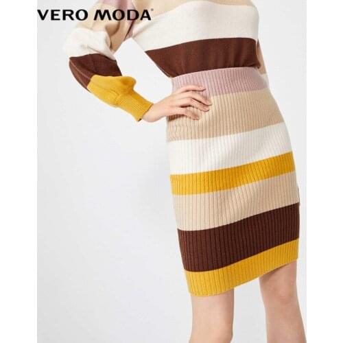 Vero Moda Winter Stitching Color Knitted Skirt | 31931J501