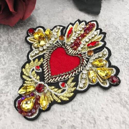 Handmade Applique Love Heart Embroidery Patch For Clothing Cute Motif Patches DIY Badges Garment Embellishment