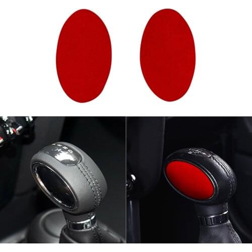 2PCS Suede Car Gear Shift Head Decoration Sticker Cover Trim for BMW MINI Cooper F54 F55 F56 F57 F60 2014-2020 Car Accessories