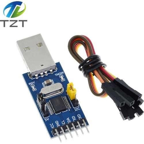 CH341T 2 in 1 module 3.3V 5V USB to I2C IIC UART USB to TTL single-chip serial port downloader