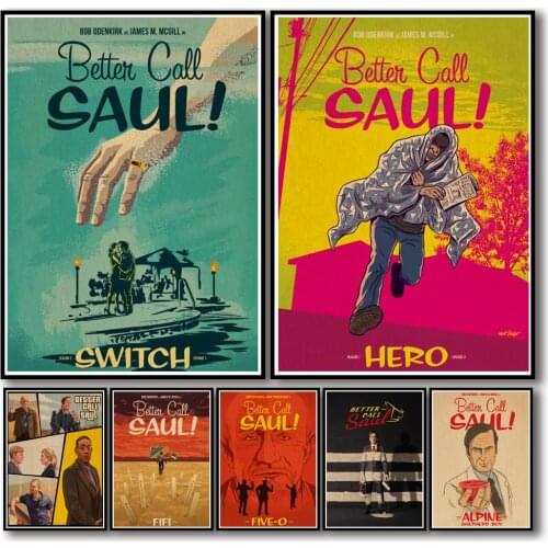 30 Designs Tv Show Better Call Soul Kraftpaper Poster HomeDecal Painting Wall Sticker for Coffee House Bar 2