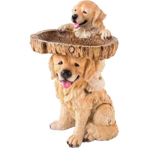 4 Style Resin Creativity Garden Decoration Tree Finger Crafts Raccoon Rooster Stump Ornaments Model Decor