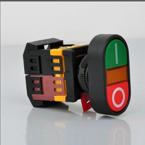 5pcs Momentary APBB-22N double head push switch with lamp On-off button building block type 22MM 25MM