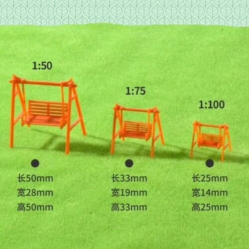 6pcs 1/50－1/100scale model chair layout DIY manual building model outdoor sand table model house material dark model swing chair
