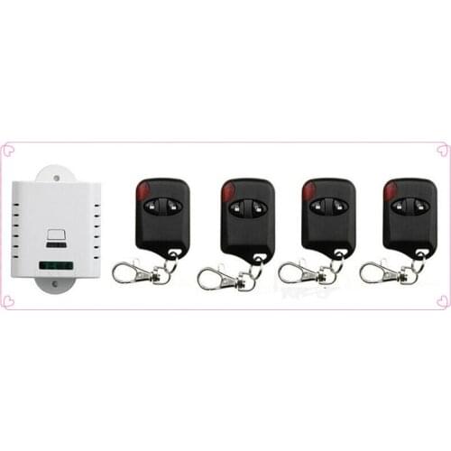85V 110V 120V 220V 250V 1CH Wireless Remote Control Switch Receiver + 4pcs cat eye Transmitters for Appliances Gate Garage Door