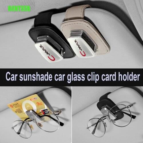 Genuine Leather Car Sunshade Glass Clip Holder Sticker For Ford Cmax C-max