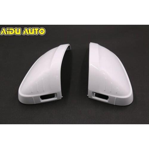 For A4 B9 A5 8W side assist Mirror Case Rearview Mirror Cover Shell white color