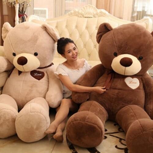 Fancytrader Big Giant Plush Bear 160cm Soft Cotton Stuffed Teddy Bears Toys Best Gifts for Children
