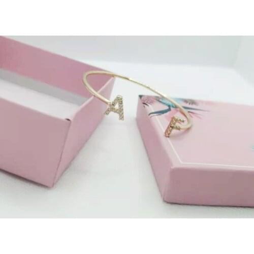 Girl Bracelets Copper Made Rigid Bracelet with Custom Name Baby Bangle Zirconia Child & Adult Size Spiritual Jewelry Gifts